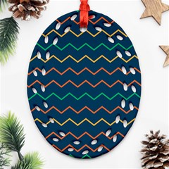 Pattern Zig Zag Colorful Zigzag Ornament (oval Filigree) by Sapixe