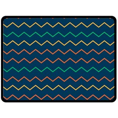 Pattern Zig Zag Colorful Zigzag Double Sided Fleece Blanket (large)  by Sapixe