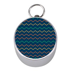 Pattern Zig Zag Colorful Zigzag Mini Silver Compasses by Sapixe