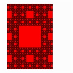 Red Sierpinski Carpet Plane Fractal Small Garden Flag (two Sides) by Sapixe