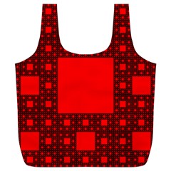 Red Sierpinski Carpet Plane Fractal Full Print Recycle Bag (xl) by Sapixe