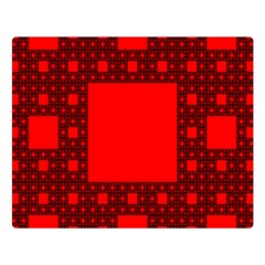 Red Sierpinski Carpet Plane Fractal Double Sided Flano Blanket (large)  by Sapixe