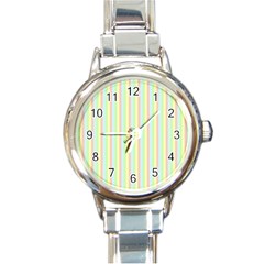 Pattern Background Texture Round Italian Charm Watch