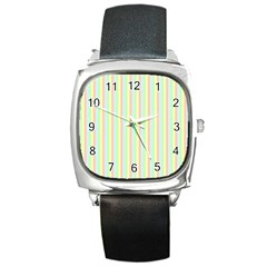 Pattern Background Texture Square Metal Watch