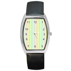 Pattern Background Texture Barrel Style Metal Watch