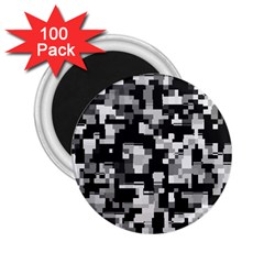 Noise Texture Graphics Generated 2 25  Magnets (100 Pack)  by Sapixe