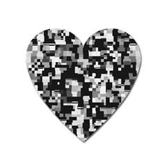 Noise Texture Graphics Generated Heart Magnet by Sapixe