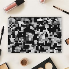 Noise Texture Graphics Generated Cosmetic Bag (large) by Sapixe