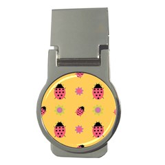 Ladybug Seamlessly Pattern Money Clips (round)  by Sapixe