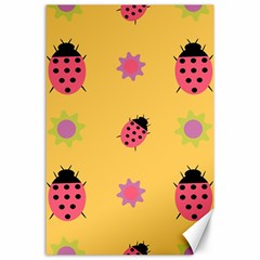 Ladybug Seamlessly Pattern Canvas 24  X 36  by Sapixe