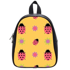 Ladybug Seamlessly Pattern School Bag (small) by Sapixe