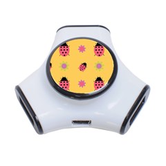 Ladybug Seamlessly Pattern 3-port Usb Hub by Sapixe