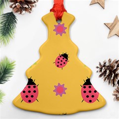 Ladybug Seamlessly Pattern Ornament (christmas Tree)  by Sapixe