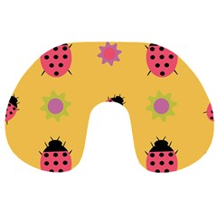 Ladybug Seamlessly Pattern Travel Neck Pillows by Sapixe