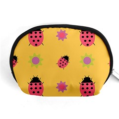 Ladybug Seamlessly Pattern Accessory Pouch (medium) by Sapixe