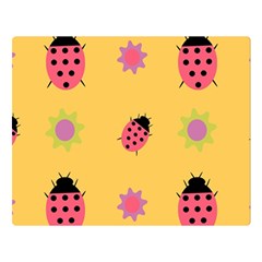 Ladybug Seamlessly Pattern Double Sided Flano Blanket (large)  by Sapixe