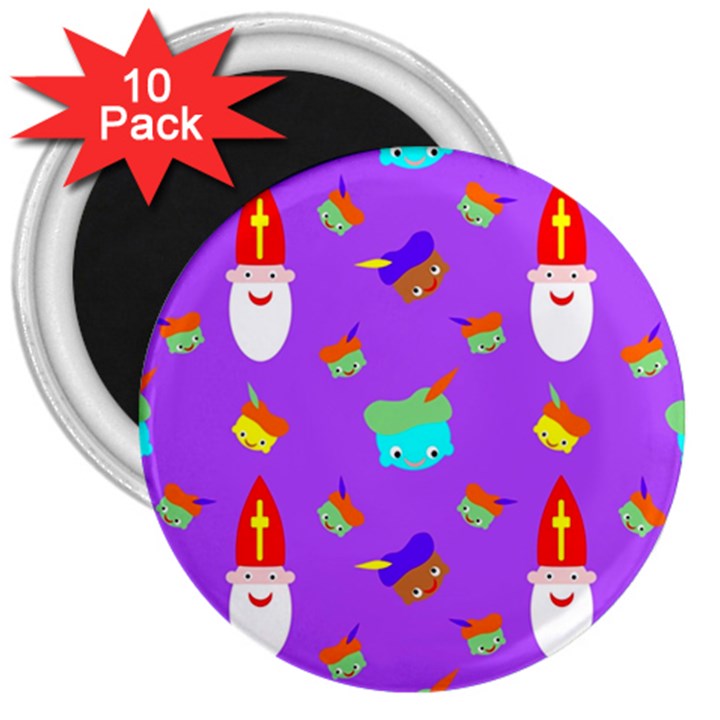 Saint Nicholas Saint Nicholas 3  Magnets (10 pack) 