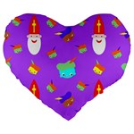 Saint Nicholas Saint Nicholas Large 19  Premium Flano Heart Shape Cushions Front