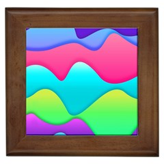 Lines Curves Colors Geometric Lines Framed Tiles by Sapixe