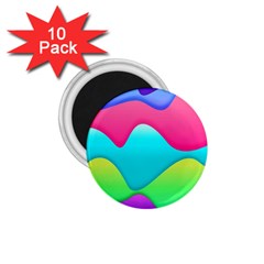 Lines Curves Colors Geometric Lines 1 75  Magnets (10 Pack)  by Sapixe