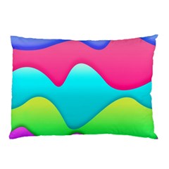 Lines Curves Colors Geometric Lines Pillow Case (two Sides) by Sapixe