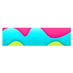 Lines Curves Colors Geometric Lines Satin Scarf (oblong) by Sapixe