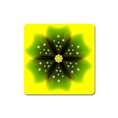 Christmas Flower Nature Plant Square Magnet