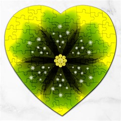 Christmas Flower Nature Plant Jigsaw Puzzle (heart) by Sapixe