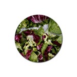 Salad Lettuce Vegetable Rubber Coaster (Round)  Front