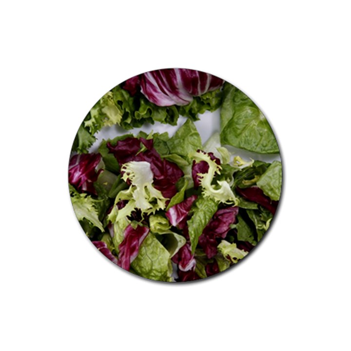 Salad Lettuce Vegetable Rubber Coaster (Round) 