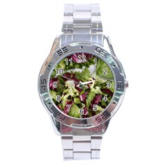 Salad Lettuce Vegetable Stainless Steel Analogue Watch by Sapixe