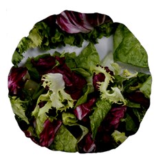 Salad Lettuce Vegetable Large 18  Premium Round Cushions by Sapixe