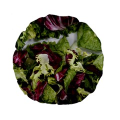 Salad Lettuce Vegetable Standard 15  Premium Flano Round Cushions by Sapixe