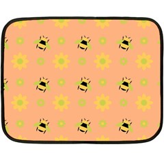 Bee A Bug Nature Wallpaper Double Sided Fleece Blanket (mini)  by Sapixe