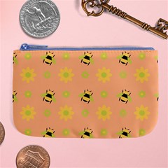 Bee A Bug Nature Wallpaper Large Coin Purse by Sapixe