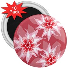 Flower Leaf Nature Flora Floral 3  Magnets (10 Pack)  by Sapixe