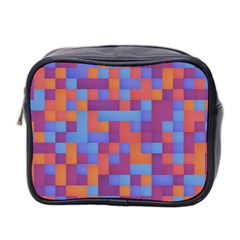 Squares Background Geometric Modern Mini Toiletries Bag (two Sides) by Sapixe