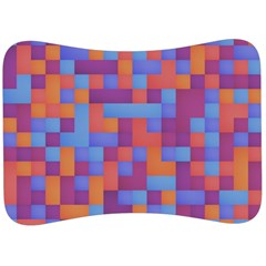 Squares Background Geometric Modern Velour Seat Head Rest Cushion