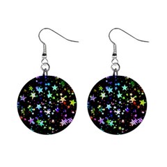 Christmas Star Gloss Lights Light Mini Button Earrings by Sapixe