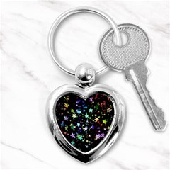 Christmas Star Gloss Lights Light Key Chains (heart)  by Sapixe