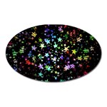 Christmas Star Gloss Lights Light Oval Magnet Front