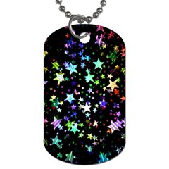 Christmas Star Gloss Lights Light Dog Tag (two Sides) by Sapixe