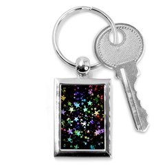 Christmas Star Gloss Lights Light Key Chains (rectangle)  by Sapixe