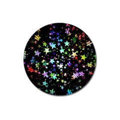 Christmas Star Gloss Lights Light Magnet 3  (round) by Sapixe