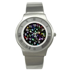 Christmas Star Gloss Lights Light Stainless Steel Watch by Sapixe