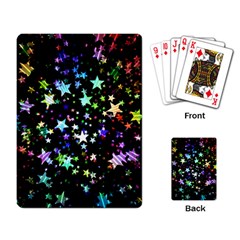 Christmas Star Gloss Lights Light Playing Cards Single Design by Sapixe