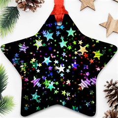 Christmas Star Gloss Lights Light Star Ornament (two Sides) by Sapixe