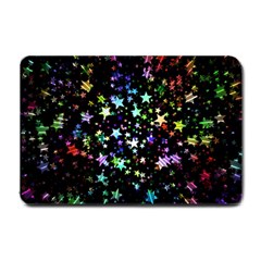 Christmas Star Gloss Lights Light Small Doormat  by Sapixe