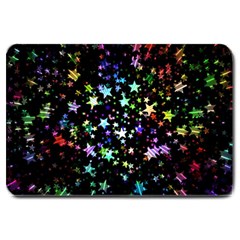 Christmas Star Gloss Lights Light Large Doormat  by Sapixe