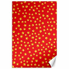 Pattern Stars Multi Color Canvas 24  X 36  by Sapixe